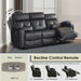 Power Reclining Sofa with Heat and Massage, Electric Reclining Couch with Extended Footrest, Wall Hugger Recliner Sofa 3 Seater with USB Ports & Cup Holders for Living Room, Bedroom