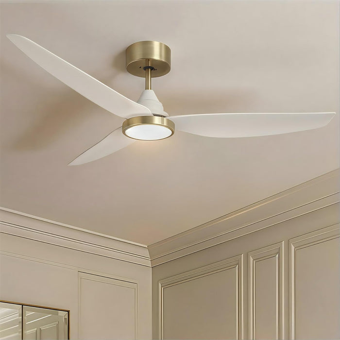 54" Ceiling Fan with Light & Remote Control, Quiet Reversible DC Motor, 6-Speed, 3CCT Dimmable LED, Indoor Ceiling Fans for Bedroom Living Room Dining, by GRANDJOY