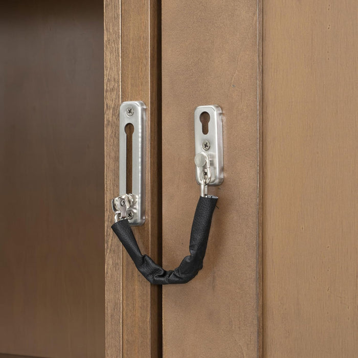 Queen Size Murphy Bed, Farmhouse Wall Bed Frame with Storage Shelves and Cabinets, Can Be Folded into a Cabinet, No Box Spring Needed, Wood