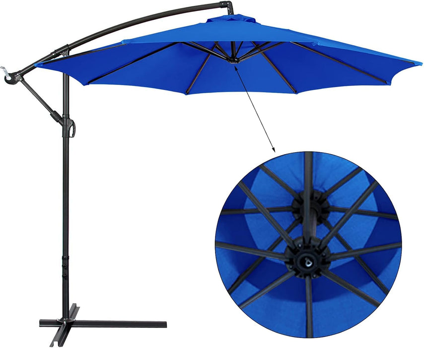 10 FT 6/8 Rib Umbrella Canopy Replacement Outdoor Market Patio Table Umbrella Strong and Thicck Canopy Cover for Backyard Garden Courtyard Swimming Pool Lawn (Canopy ONLY)