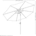 Sunnydaze 8.5 Ft Outdoor Patio Umbrella with Push Button Tilt and Crank - Faux Woodgrain Finish - Large Vented Market Umbrella