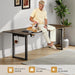 Standing Desk, 71X32 Inches Rectangle Stand up Desk with 4 Legs, Dual Motor and Memory Controller, Adjustable Height from 28-46 Inches for Home and Computer Workstation, Rustic Brown