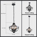 Black Crystal Chandelier 4 Light Pendant Farmhouse