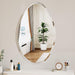 Irregular Wall Mirror,27X18 Asymmetrical Frameless Bathroom Mirror