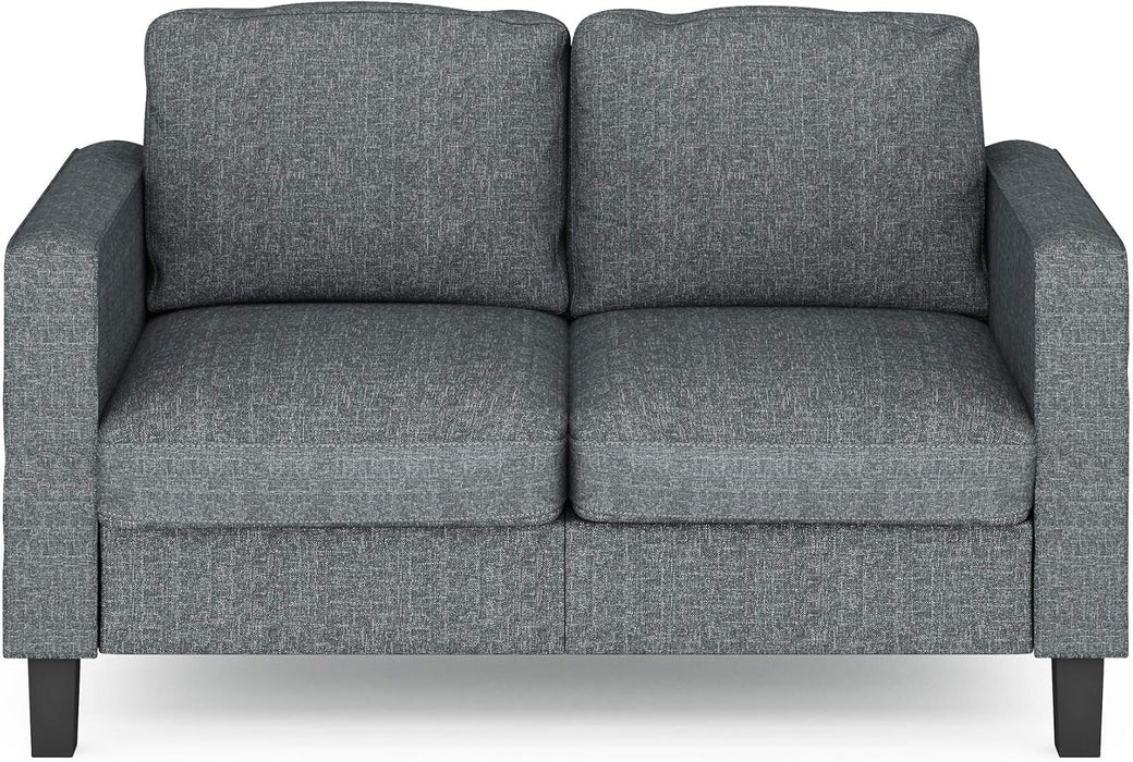 Gunmetal Modern Loveseat: Stylish and Comfortable