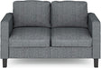 Gunmetal Modern Loveseat: Stylish and Comfortable