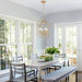 4-Light Gold Farmhouse Chandelier Iron Lantern Pendant Light