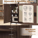 48" Rattan Buffet Cabinet with Storage, Walnut Coffee Bar Cabinet