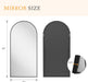 78"X38" Arched Full Length Mirror, Full Body Floor Mirror, Black