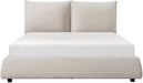Linna Chenille Upholstery Eastern King Platform Bed in Beige