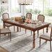 SixtyTwoInch Farmhouse Dining Table Wood Rectangular Modern