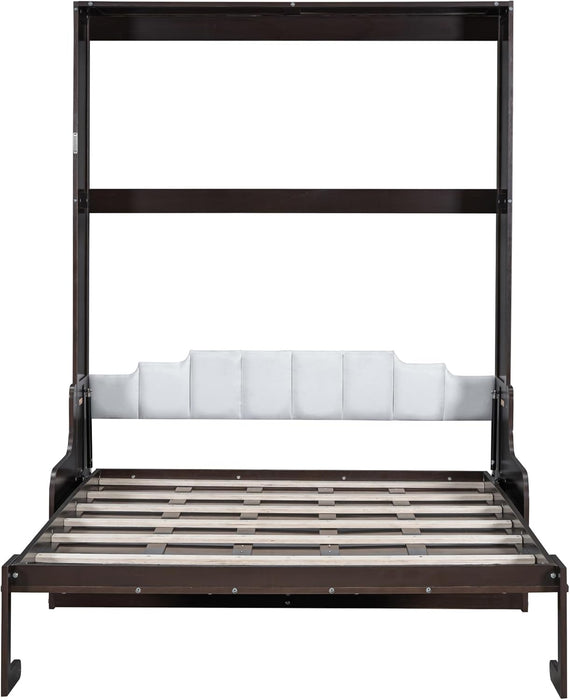 Queen Size MurphyBed WithSofa EspressoFinish SolidWood