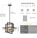 Black Gold Six Light Geometric Industrial Chandelier