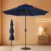 Best Choice Products 10Ft 3-Tier Market Patio Umbrella, Outdoor Sun Shade with Tilt, Crank Lift, 8 Ribs for Backyard, Deck, Poolside – Navy Blue