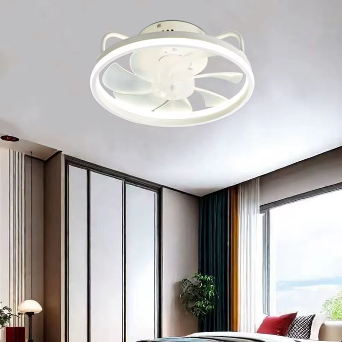 2 in 1 Modern Smart Ceiling Fan Bedroom Ceiling Fan with Light and Control Living Room Restaurant Indoor Decor LED Ceiling Fans