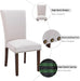 Upholstered Dining Chairs Set of 4, Parsons Style Linen Beige Accent Chairs with High Back, for round Kitchen Table or Small Dining Room – Comfortable & Stylish