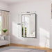 Black Framed Bathroom Mirror - Shatterproof 30"X50" Tempered Glass, HD No Distortion, Horizontal/Vertical Mount, Modern Matte Aluminum Alloy Frame
