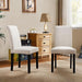 Upholstered Dining Chairs Set of 6, Modern Fabric and Solid Wood Legs & High Back, Parsons for Kitchen/Living Room- Beige