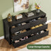 6 Drawer Dresser for Bedroom, Wood Chest of Drawers Handle Free
