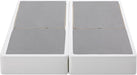 9 Inch Box Spring with Cover, No Assembly Mattress Foundation, Sturdy Metal Structure, Split Queen, White