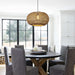 19.7In Rattan Light Coastal Pendant Lights Brown Wicker Chandelier