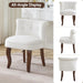 Elegant White Velvet Upholstered Tufted Vanity Chair