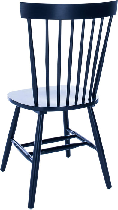 Home Collection Parker Farmhouse Navy Blue Windsor Spindle Solid Wood Dining Chair Set of 2