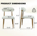 Modern Upholstered Dining Chairs Set of 6, Mid-Century Metal Frame with Wood Grain, Linen Fabric Side Chair for Kitchen Dining Room, 350Lbs Capacity, Beige