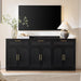 70" Modern Buffet Cabinet with 6 Doors & 3 Drawers Storage, Black