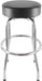 29" H Iron Backless Swivel Bar Stool,Holds up to 300 Lbs,Shop Stool with Black Leatherette Padded Chrome Frame, Black
