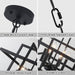 Black Industrial Geometric Pendant Lighting 6 Light