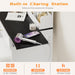 Black Farmhouse Vanity Desk With Integrated Lighting