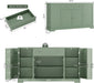 Green Industrial Buffet Cabinet With Adjustable Shelves