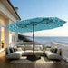 15FT Patio Umbrella with Solar Lights, Double-Sided Extra Large Outdoor Table Umbrella with Base Included, Heavy-Duty 12 Iron Ribs Market Umbrella for Garden, Pool, Backyard, Sky Blue