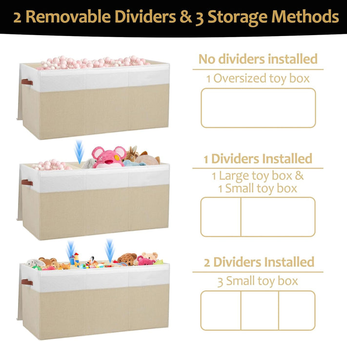Extra Large Toy StorageContainer Bin With Dividers