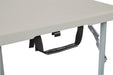 Office Star Resin Multipurpose Rectangle Table, 4-Feet Long, Height Adjustable, Center Folding Table, Light Gray