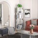 Rotating Corner Bookshelf 360 Degree White Storage