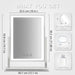 Lighted Makeup Mirror, Hollywood Vanity Mirror with Lights, Three Color Lighting Modes, and 5X Magnification Mirror, Smart Touch Control, 360°Rotation (14.1In,White,Gift Box)