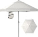 CROWN SHADES 9 Ft Patio Umbrella with Auto-Tilt & Olefin Fabric - Patented 90° Edge Connection Wind Resistant, Outdoor Umbrella for Table, Pool, Beach, Effortless Crank System