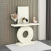 Modern Console Table with Geometric Base, 40 Inch Wood Entryway Table Sofa Table Narrow Long, Contemporary Accent Table for Living Room, Entryway, Hallway
