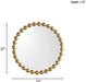 round Mirror, Metal Frame Circle Mirror 27 Inch, Wall Art Decor Mounted Hanging for Entryway, Bathroom, Hallway, Living Room, Vanity, Marlowe, Gold