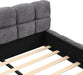 King Size Elegant Chenille Upholstered Platform Bed with Thick Headboard and Footboard, Block Style Upholstery Grounded Bed Frame, Gray