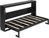 Black Twin Murphy Bed Featuring Integrated Lighting
