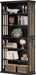 Black Freestanding Floorstanding Bookshelf 75 Inch Wood
