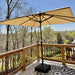 Outdoor Market Umbrella 10' X 10' Square Beige 8 Metal Ribs