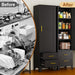 Tall Black Metal Storage Cabinet IndustrialGrade 67Inch