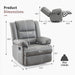 Overstuffed Rocker Glider Chair for Living Room