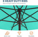 10FT Patio Umbrella, Outdoor Umbrella with Push Button Tilt and Crank, 8 Sturdy Ribs, UV Protection & Waterproof Market Umbrella for Pool, Backyard, Beach,Deck