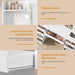 Vanity Desk with Mirror and Lights, Makeup Vanity with 9 Drawers, 4 Shelves & 5 Jewel Hooks, White Vanity with Outlet & 3-Color Dimmable LED, Dressing Table for Women, Bedroom, White