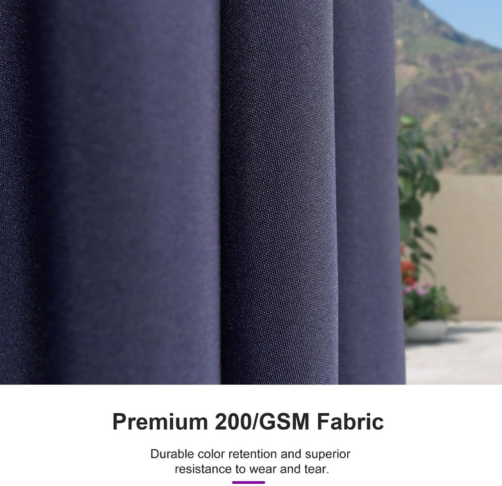 Patio Umbrella 10' X 10' Square Aluminum Frame Navy Blue